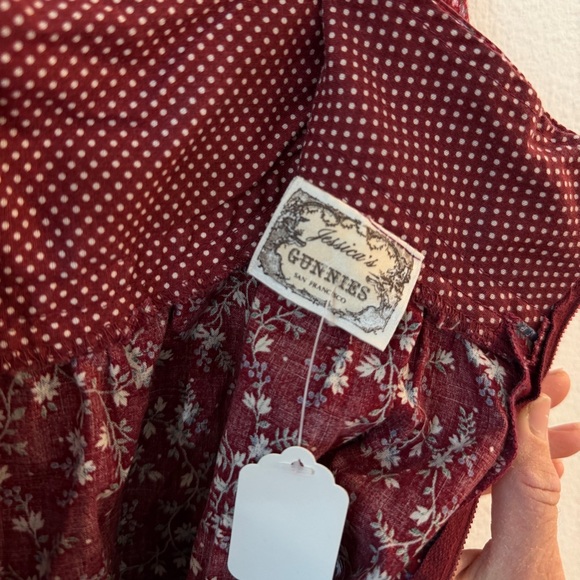 Vintage Gunne Sax Red Floral A-Line Skirt - Picture 4 of 6